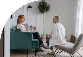 two women having a conversation