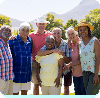 senior citizens in a group picture