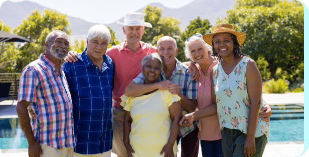 senior citizens in a group picture